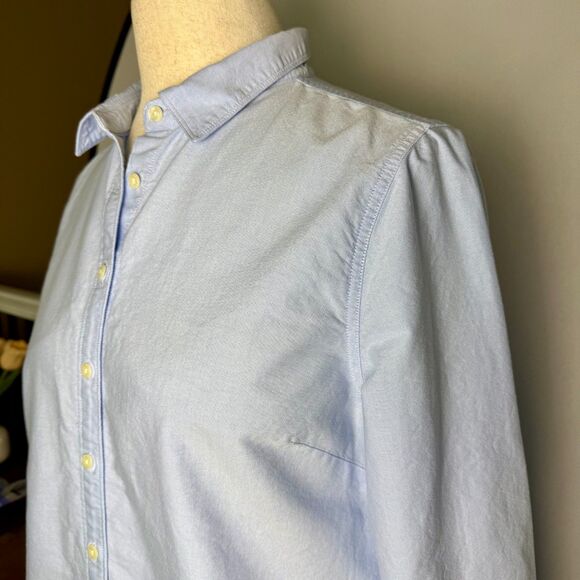 Lands' End Women's Oxford Long Sleeve Button Front Shirt Dress 100% Cotton 2/$50 - Picture 6 of 15